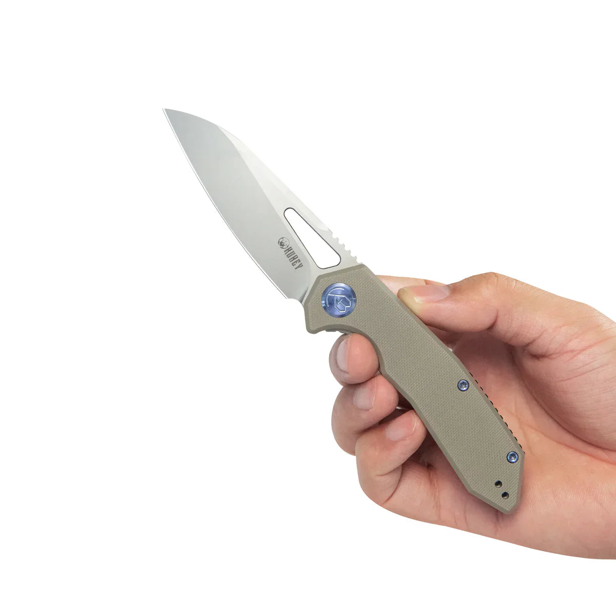 Kubey Vagrant 3.15" M390 Tan G10 KUB291T