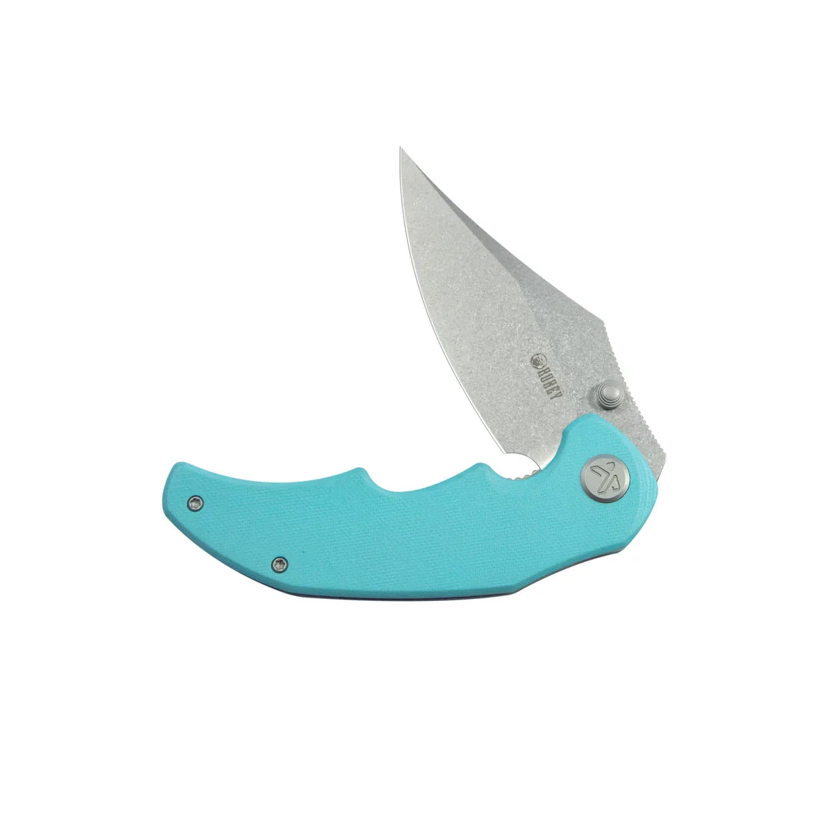 Kubey Knife Ceto 3.46" 14C28N Blue G-10 KUB181B