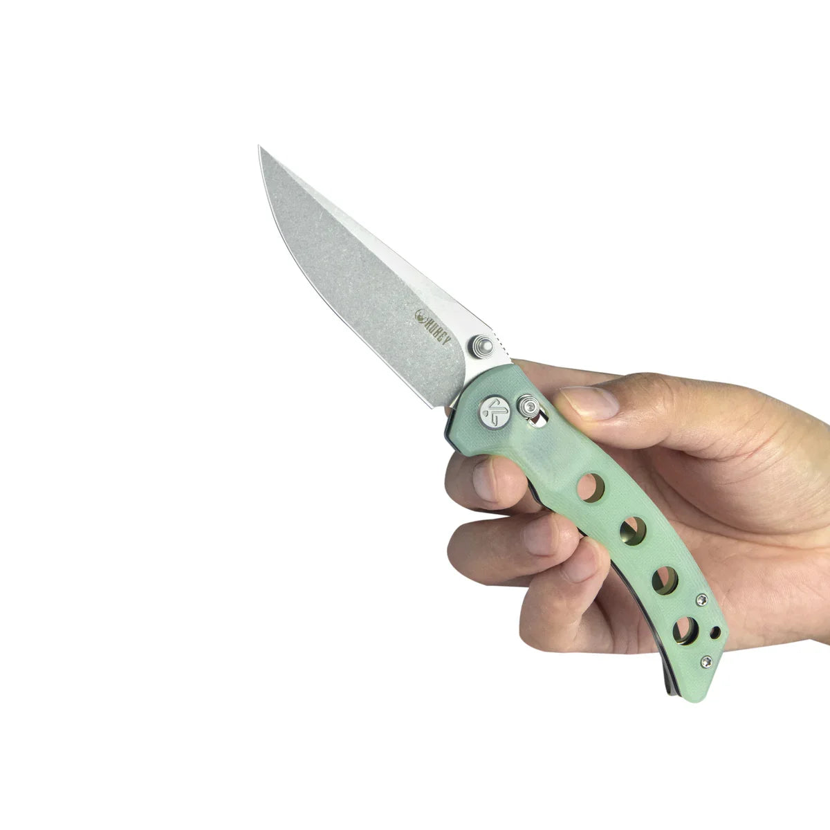 Kubey Knife Hound 3.43" 14C28N Jade G-10 KUB172G