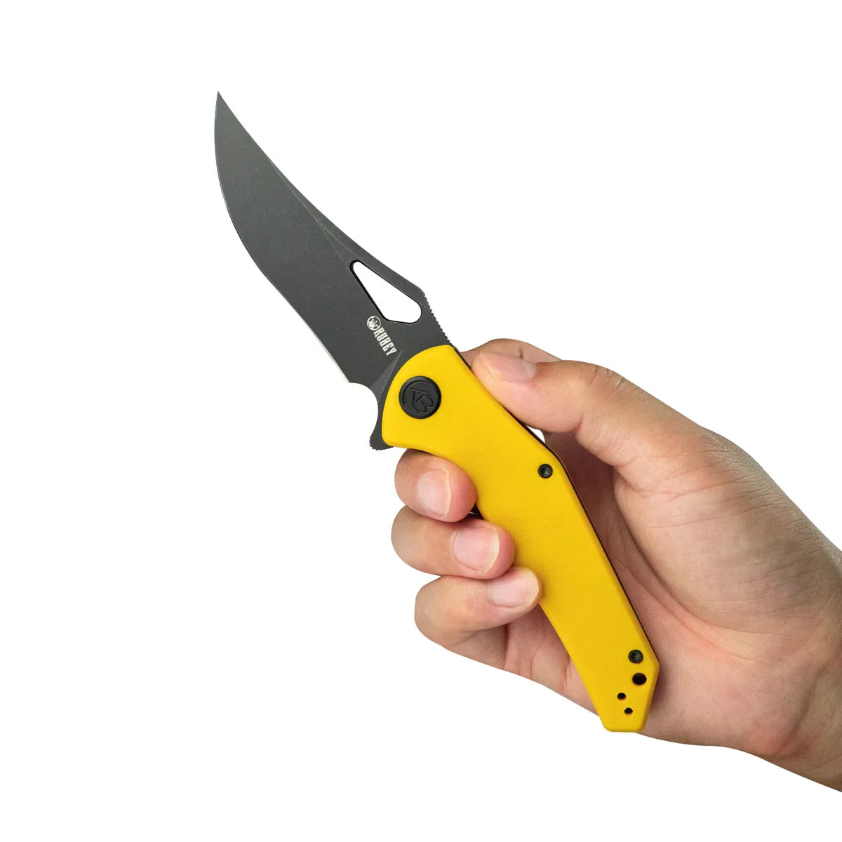 Kubey Knife Phemius 3.66" 14C28N Yellow G10 KUB149E