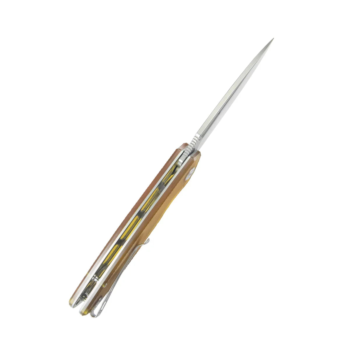 Kubey Knife Tityus 3.39" D2 Amber KUB322L