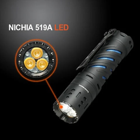 Acebeam E70 Mini High CRI 2000 Lumen Flashlight 3 x 519A LED 1 x 18650 Battery