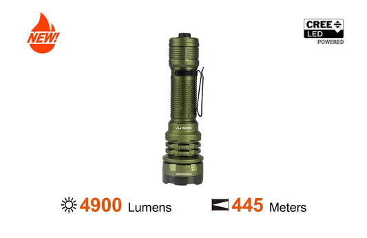 Acebeam P17 4900 Lumen High Powered Handheld Rechargeable Flashlight 1 x CREE XHP70.3 LED - OD Green