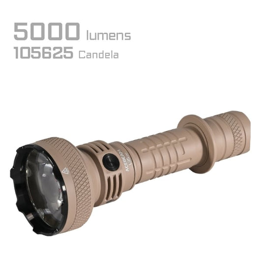 Acebeam L35 2.0 Desert Flashlight – 6500K CREE XHP70.3 HI | 5000 Lumens Tactical Duty Light