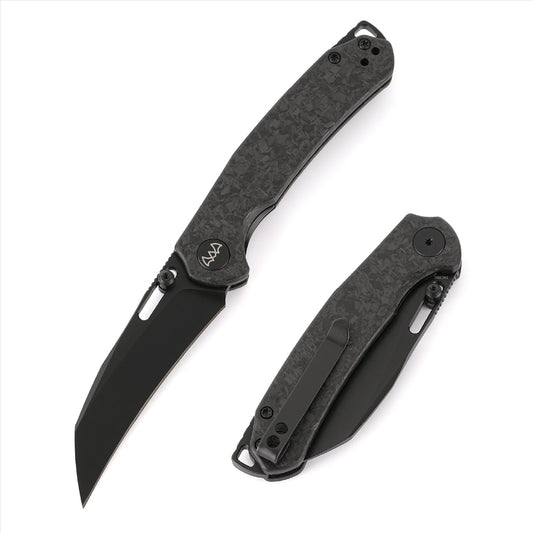 Wixco Wortex WX16-B â€“ 3.1" 14C28N Liner Lock Black Carbon Fiber Knife