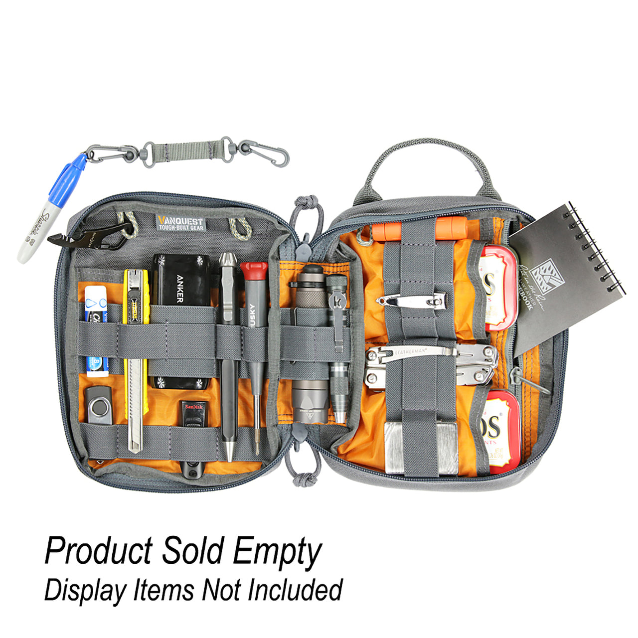 Vanquest EDCM-HUGE 2.0: EveryDay Carry Maximizer Organizer - Wolf Gray