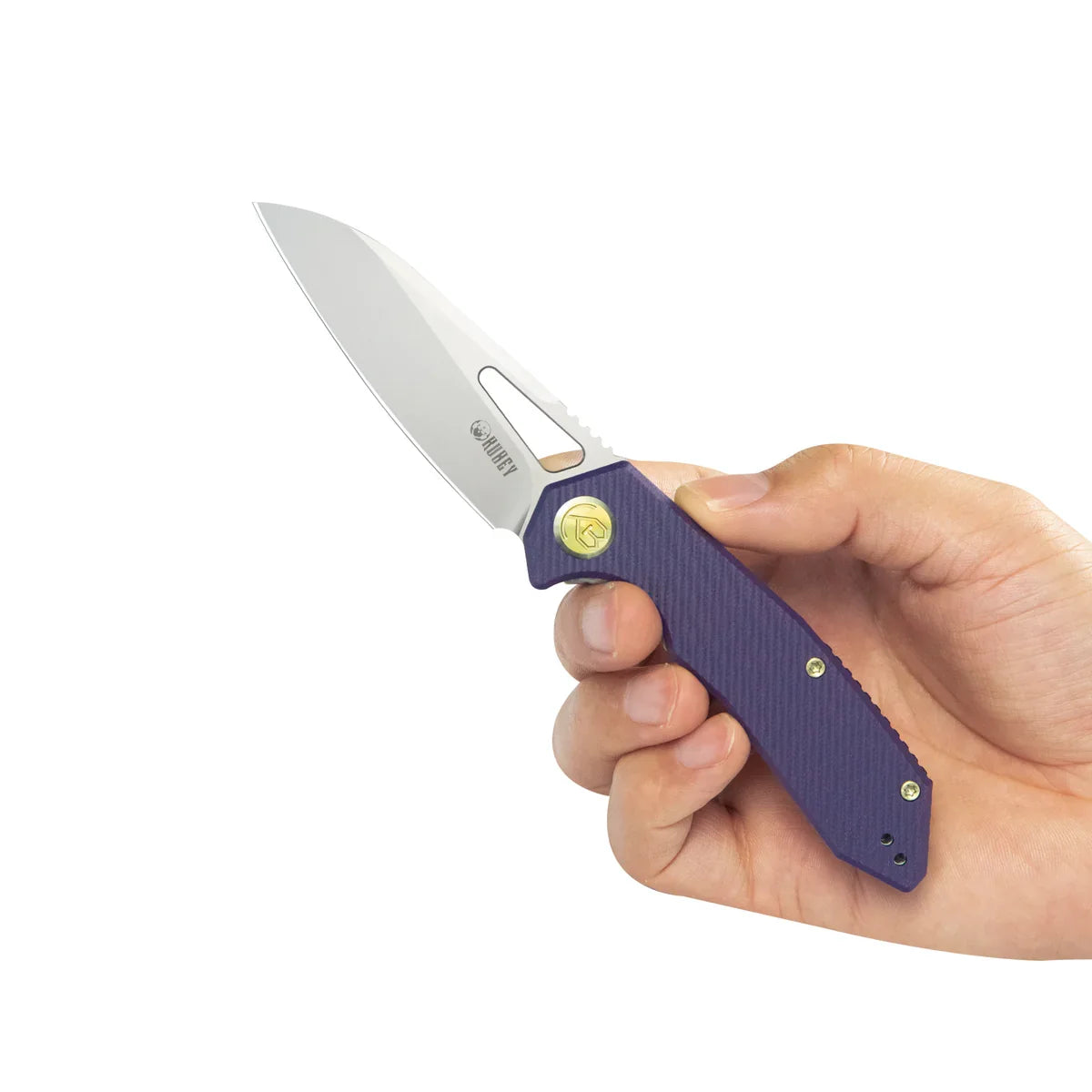 Kubey Knife Vagrant 3.15" M390 Purple G10 KUB291S