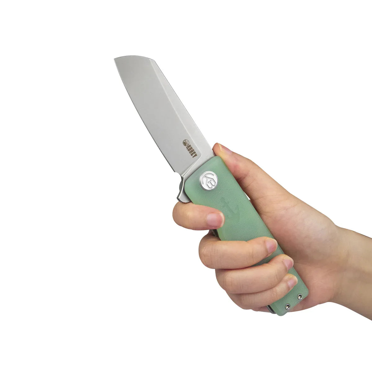 Kubey Knife Sailor 3.11" AUS-10 Jade G-10 KUB317E