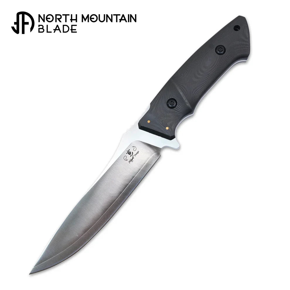 North Mountain Blade Utility A Hiroshii Handmade Japanese SKD11 Steel Carbon Fiber Handle