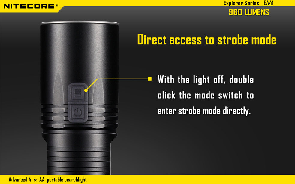 Nitecore EA41 2015 Edition 4 x AA Cree XM-L2 U2 1020 Lumen LED Flashlight