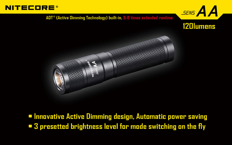Nitecore SENS AA 120 Lumen 1 x AA LED Flashlight