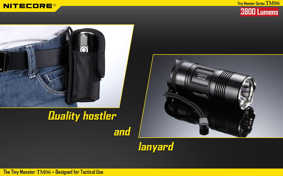 Nitecore Tiny Monster TM06 4 x 18650 CREE XM-L2 U2 3800 Lumen LED Flashlight