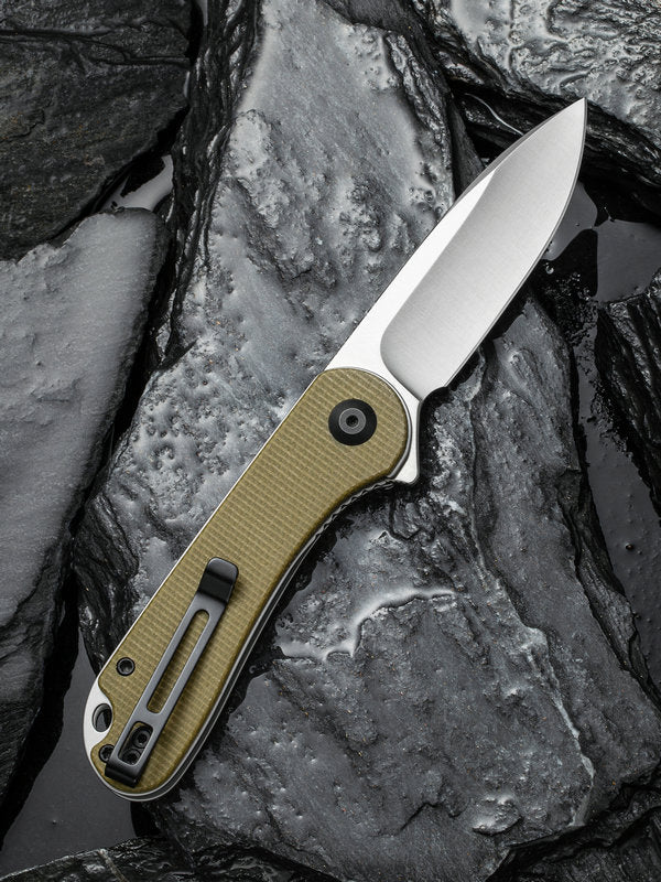 Civivi C907S Elementum Folding Knife Olive Micarta Handle 2.96in D2 Steel Blade