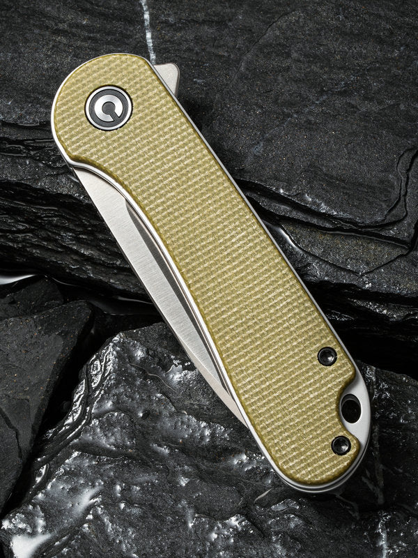 Civivi C907S Elementum Folding Knife Olive Micarta Handle 2.96in D2 Steel Blade