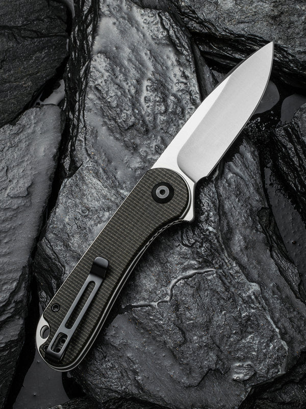 Civivi C907T Elementum Folding Knife Dark Green Micarta Handle 2.96in D2 Steel Blade