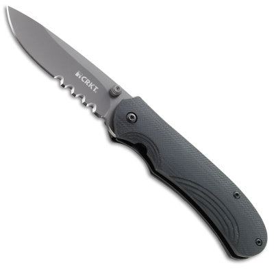 CRKT Incendor 6875 Ken Steigerwalt Designed Combo Edge w/ Veff Serrations Folding Knife (2.96 Inch Blade)