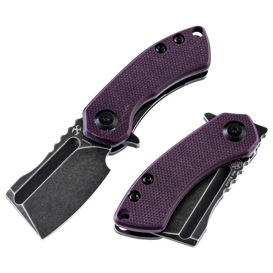 Kansept Mini Korvid 1.45" Gray TiCn Coated 154CM Purple G10 T3030A3