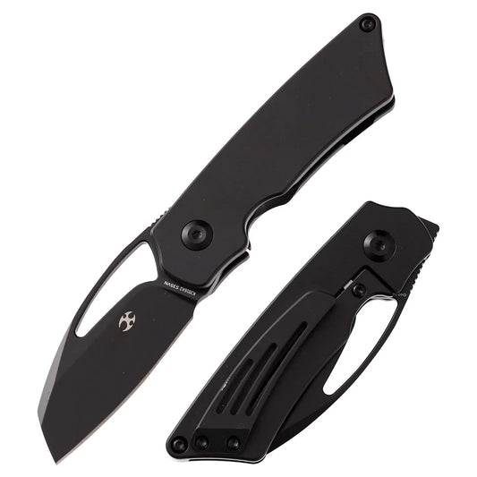 Kansept Goblin K2016A2 â€“ 2.18" Satin CPM-S35VN Wharncliffe Blade, Black Anodized Titanium Handle, Frame Lock â€“ Designed by Marshall Noble