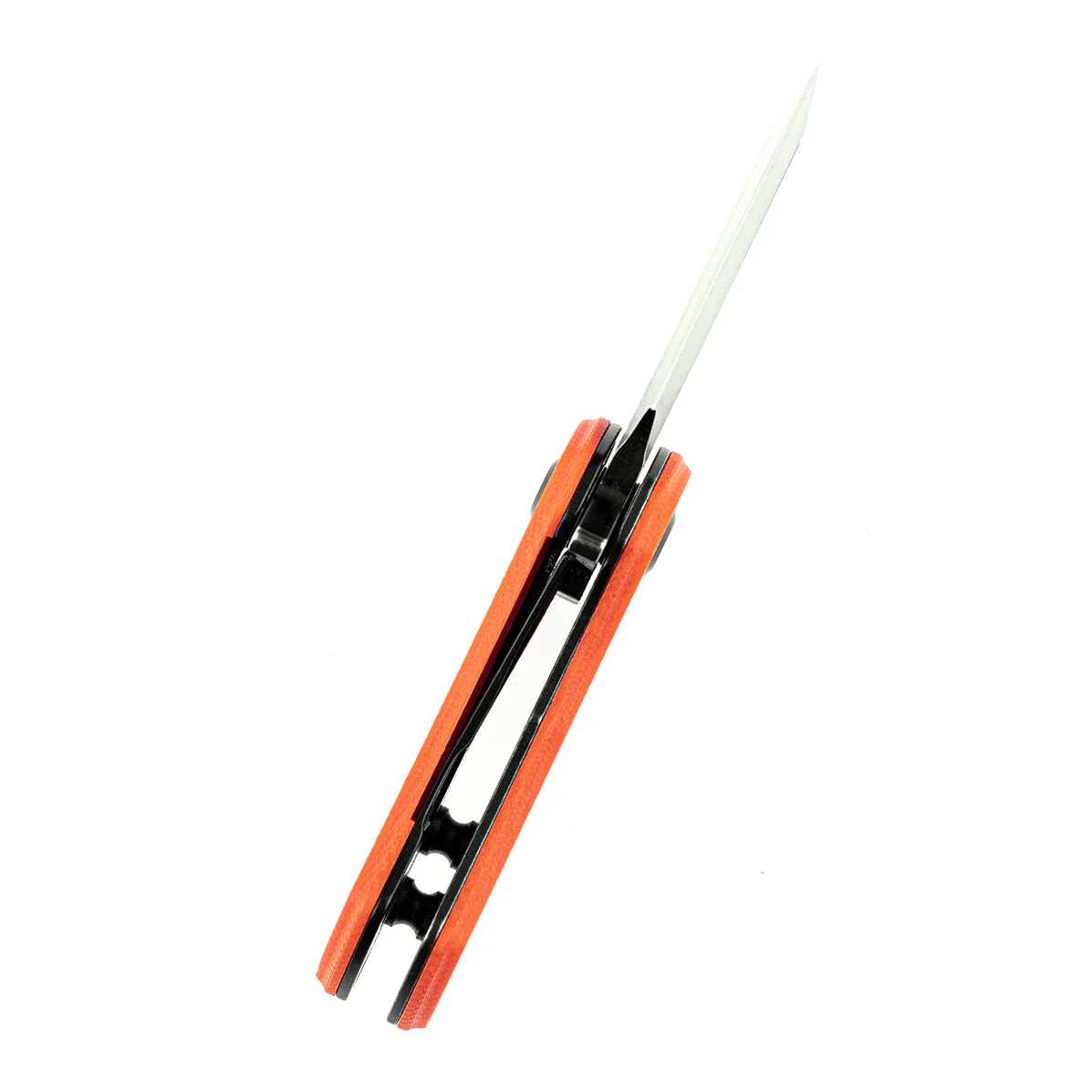 Kansept Korvid Mini 1.45" Black TiCn Coated 154CM Orange G10 T3030A7