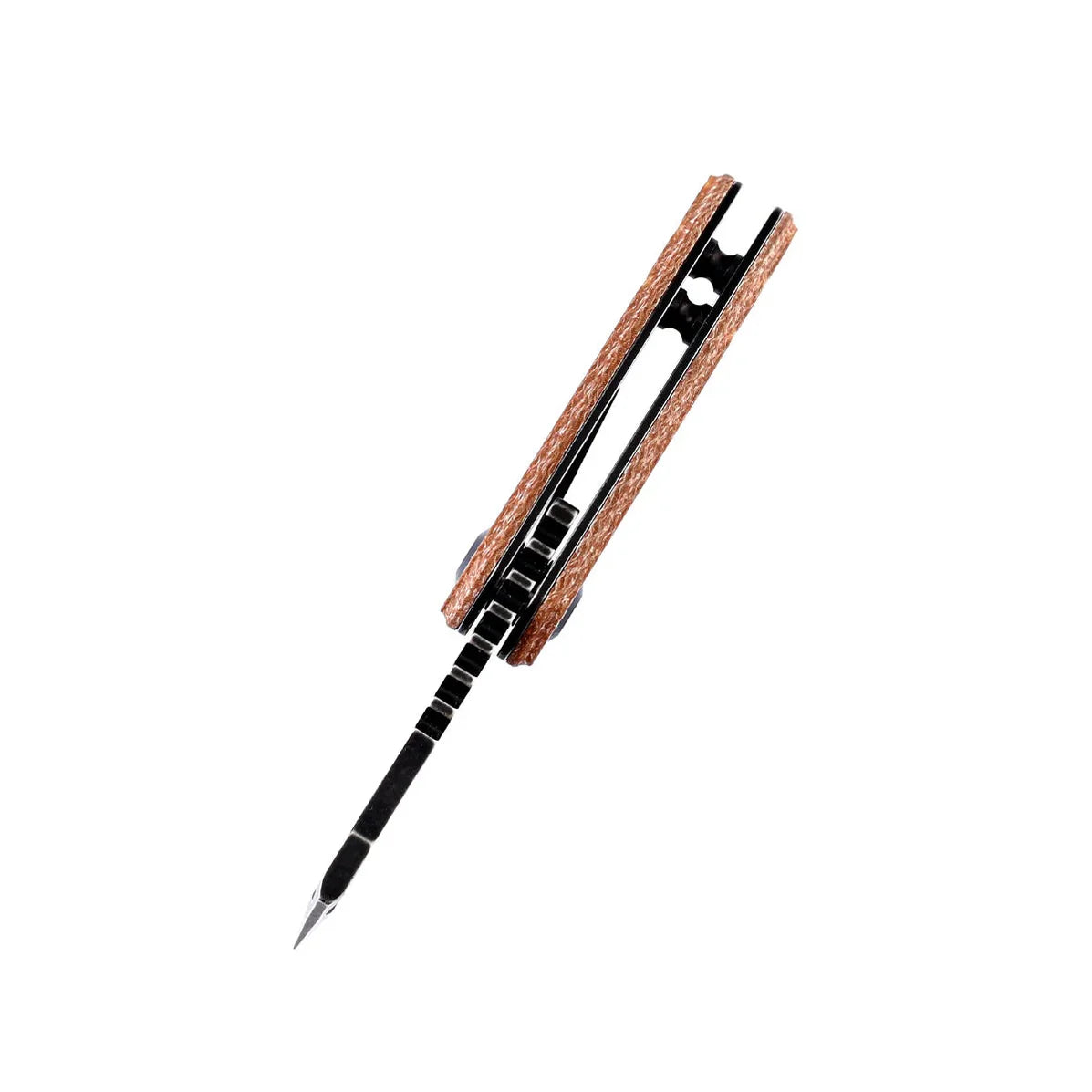 Kansept Mini Korvid 1.45" Black TiCn Coated 154CM Brown Micarta T3030A5