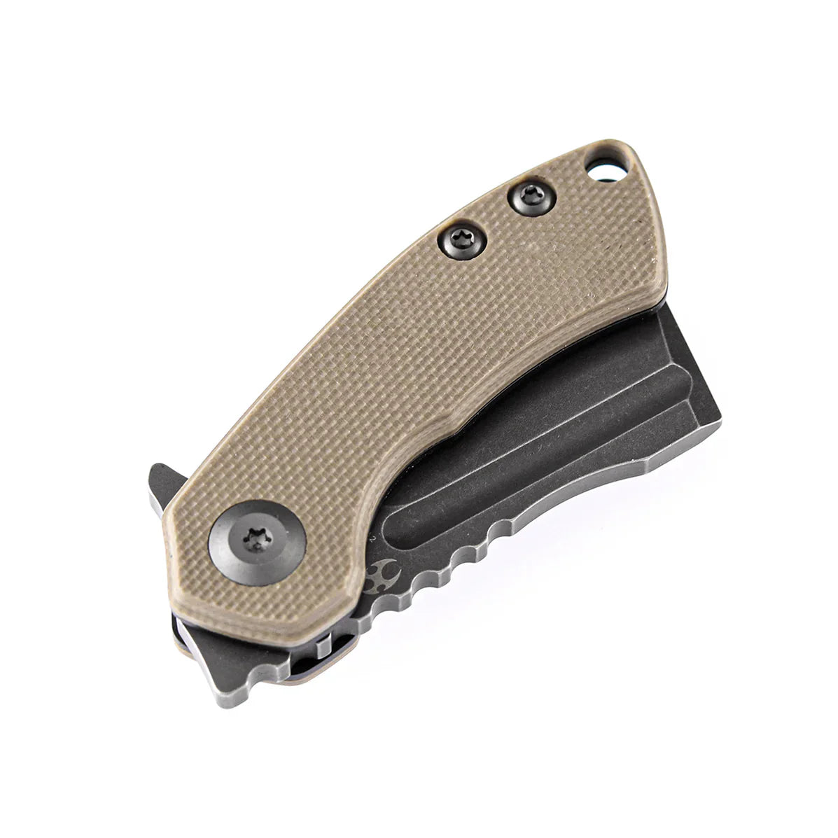 Kansept Mini Korvid 1.45" Gray TiCn Coated 154CM Light Sand G10 T3030A2