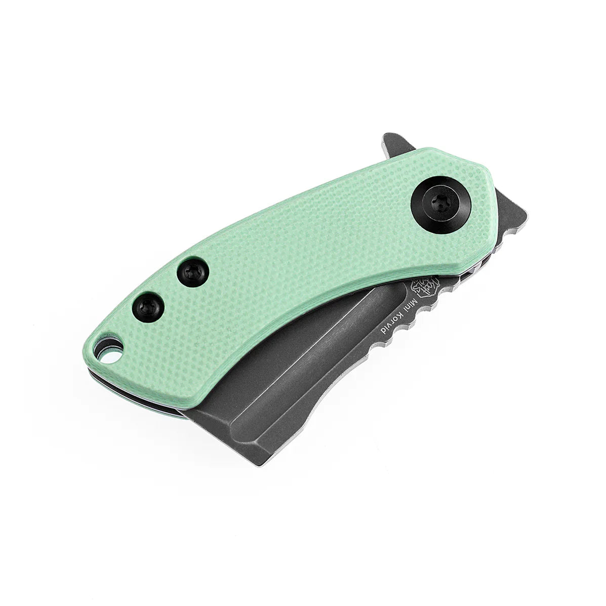 Kansept Mini Korvid 1.45" Gray TiCn Coated CPM-S35VN Tiffany Blue G10 K3030A1