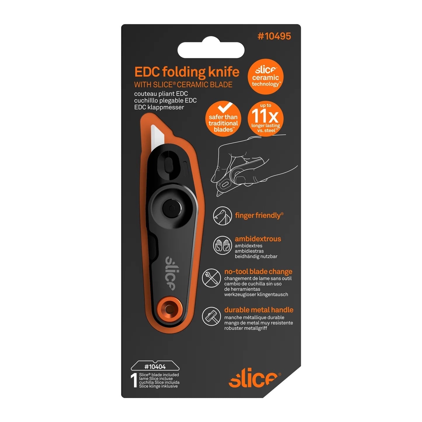 Slice EDC Folding Knife w/ Finger Friendly Replaceable Blade