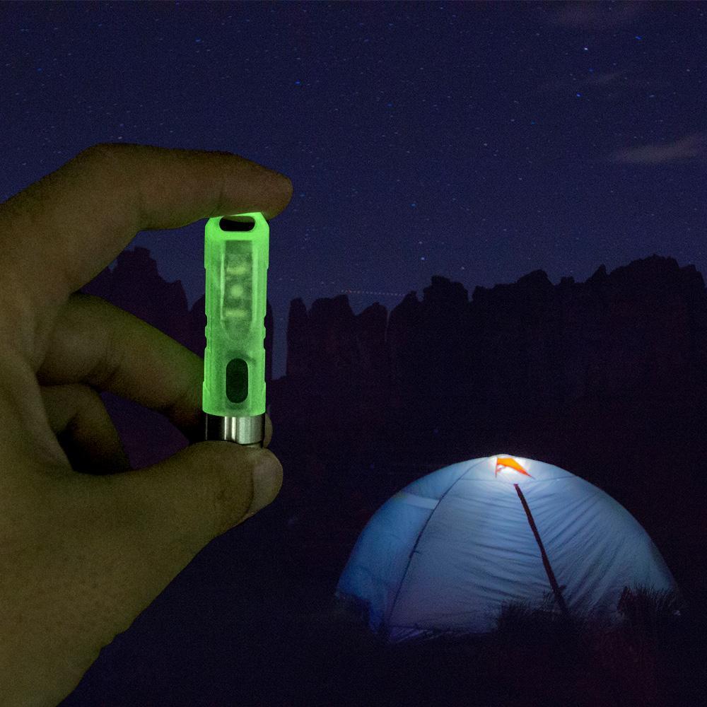 RovyVon Aurora A5x Micro-USB Rechargeable Glow In The Dark Keychain Flashlight