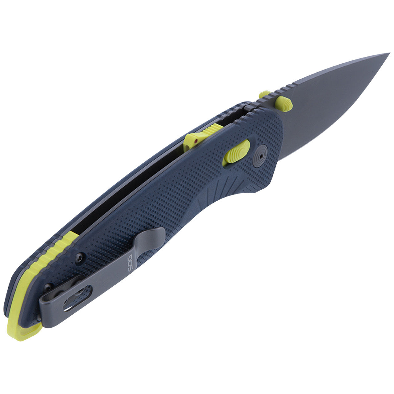 SOG Knives AEGIS AT Indigo & Acid Assisted Opening Folding Knife 3.13in Blade Cryo D2 Steel