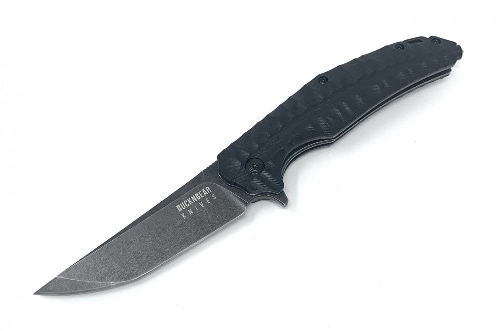 BuckNBear Crocodile Flipper Folding Knife 3.5in D2 Steel Blade G10 Handle - bnb111495