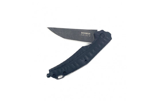 BuckNBear Crocodile Flipper Folding Knife 3.5in D2 Steel Blade G10 Handle - bnb111495