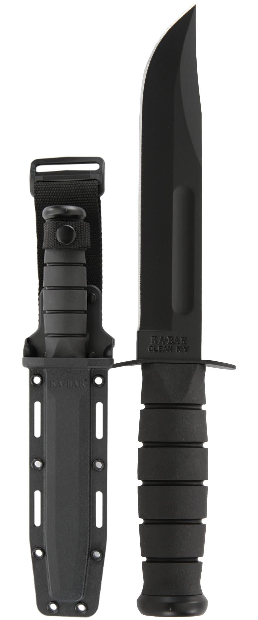 Ka-Bar Full Size Black Fighting / Utility Fixed Blade Knife 1095 Steel