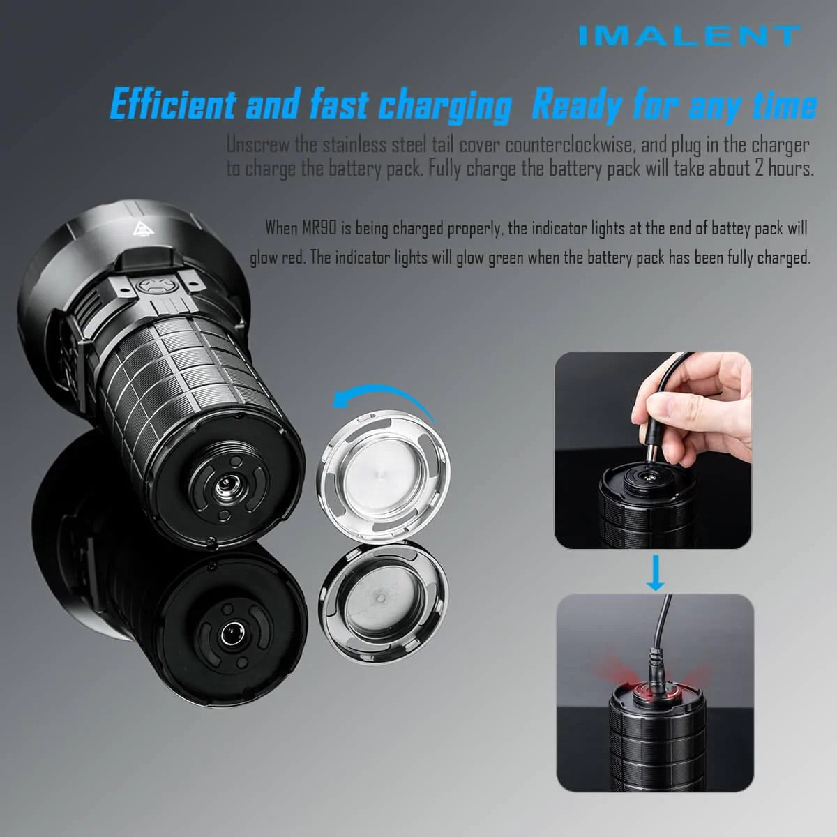 Imalent MR90 50000 Lumen Rechargeable Flashlight