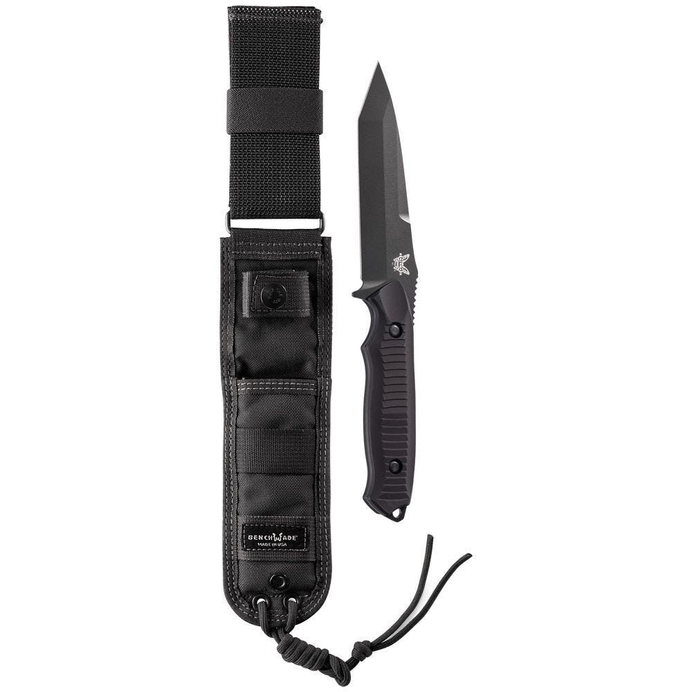 Benchmade Nimravus 141BK blade detail - black 154CM tanto