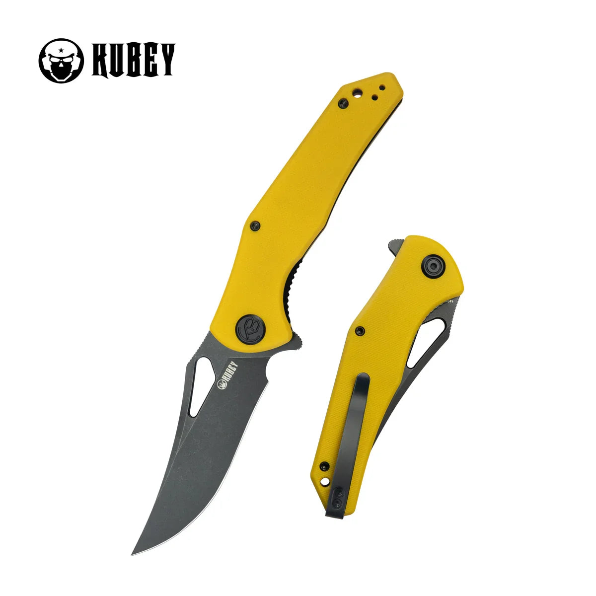 Kubey Knife Phemius 3.66" 14C28N Yellow G10 KUB149E