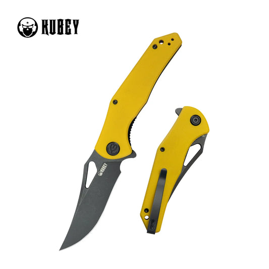 Kubey Knife Phemius 3.66" 14C28N Yellow G10 KUB149E