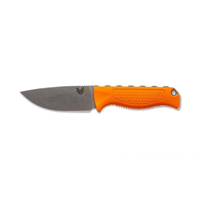 Benchmade Steep Country 15006 – 3.54″ CPM-S30V Drop Point Fixed Blade Hunting Knife, Orange Santoprene