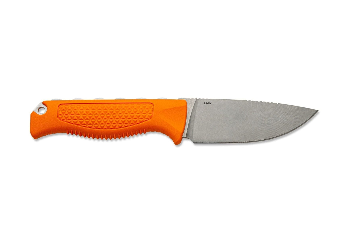 Benchmade Steep Country 15006 – 3.54″ CPM-S30V Drop Point Fixed Blade Hunting Knife, Orange Santoprene