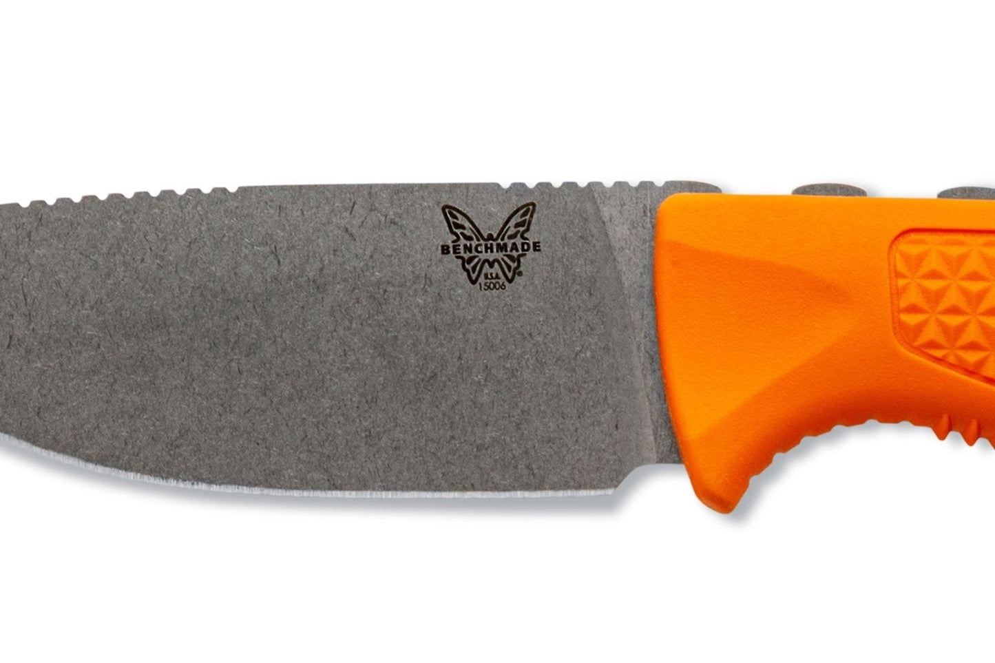 Benchmade Steep Country 15006 – 3.54″ CPM-S30V Drop Point Fixed Blade Hunting Knife, Orange Santoprene