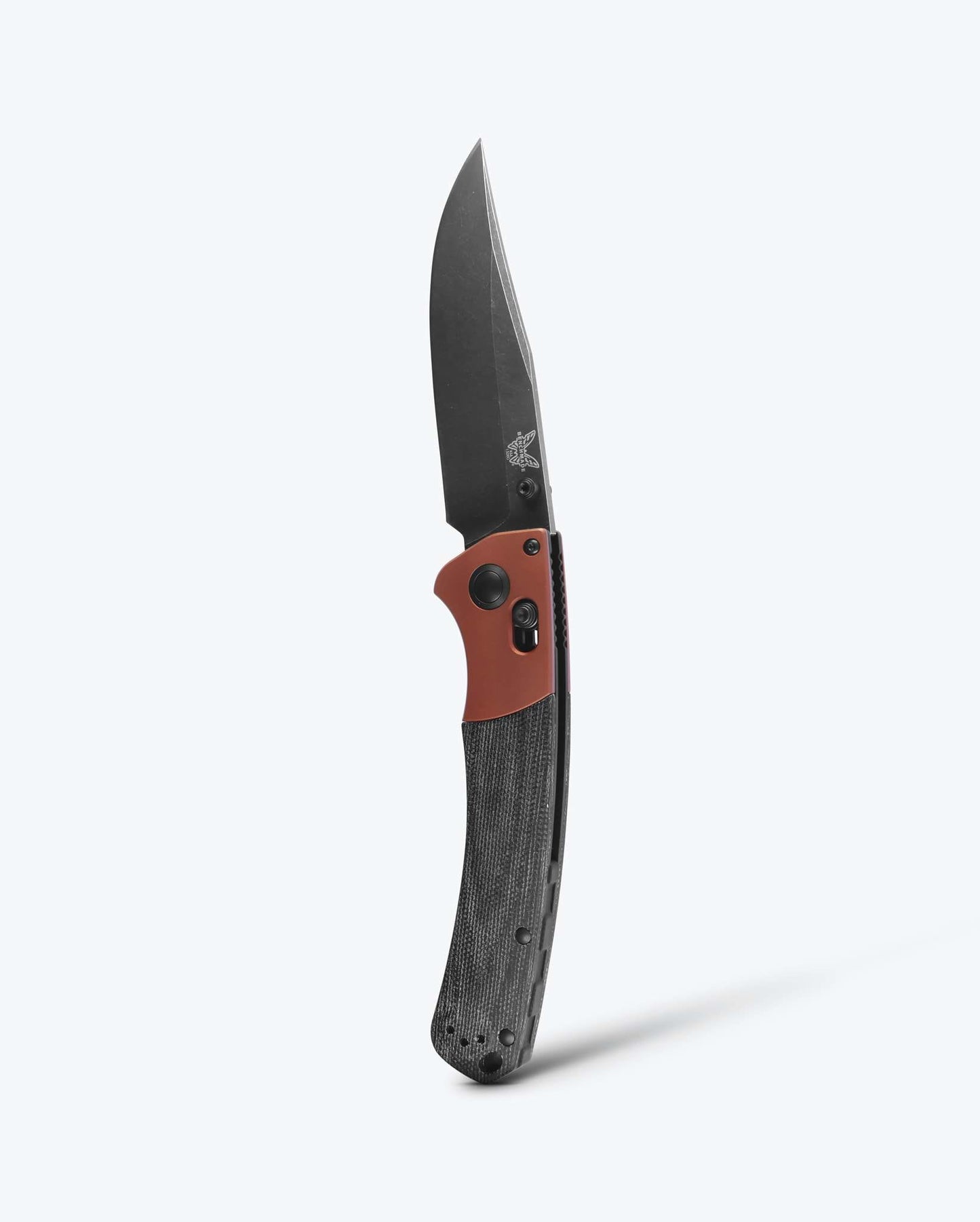 Benchmade Crooked River 15080BK-04 front view – 4″ CPM-MagnaCut DLC clip point folding knife