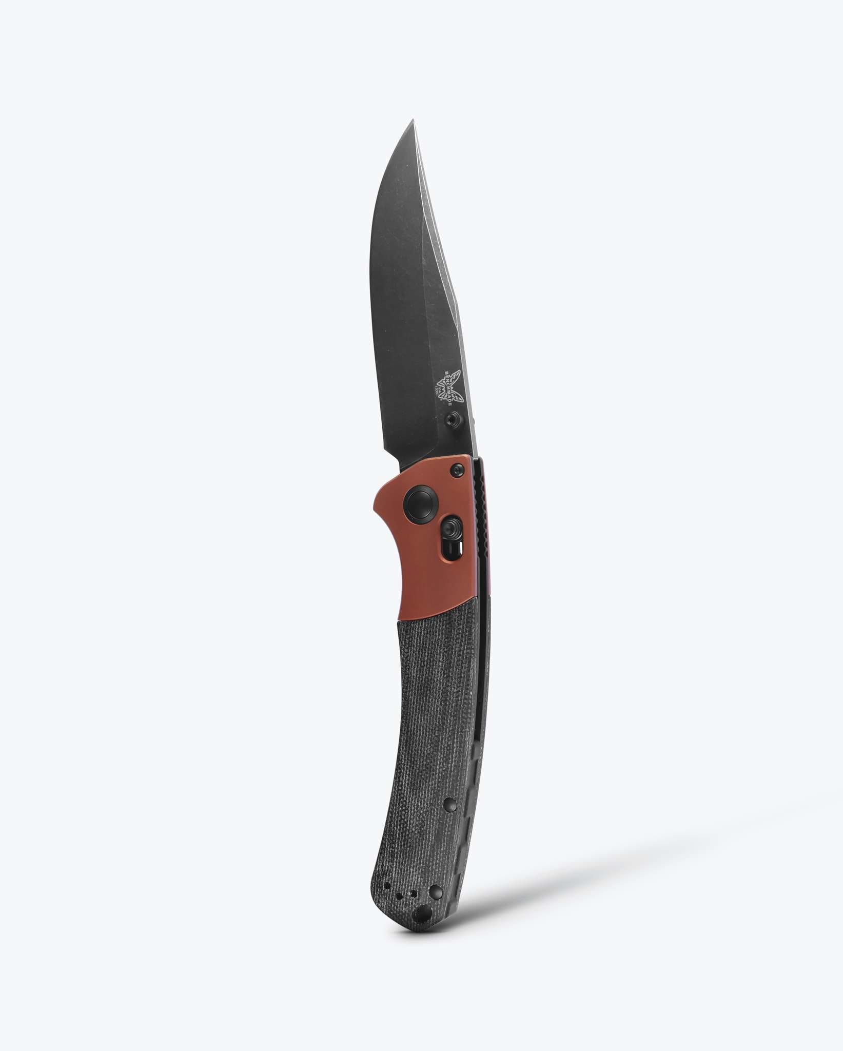 Benchmade Crooked River 15080BK-04 front view – 4″ CPM-MagnaCut DLC clip point folding knife