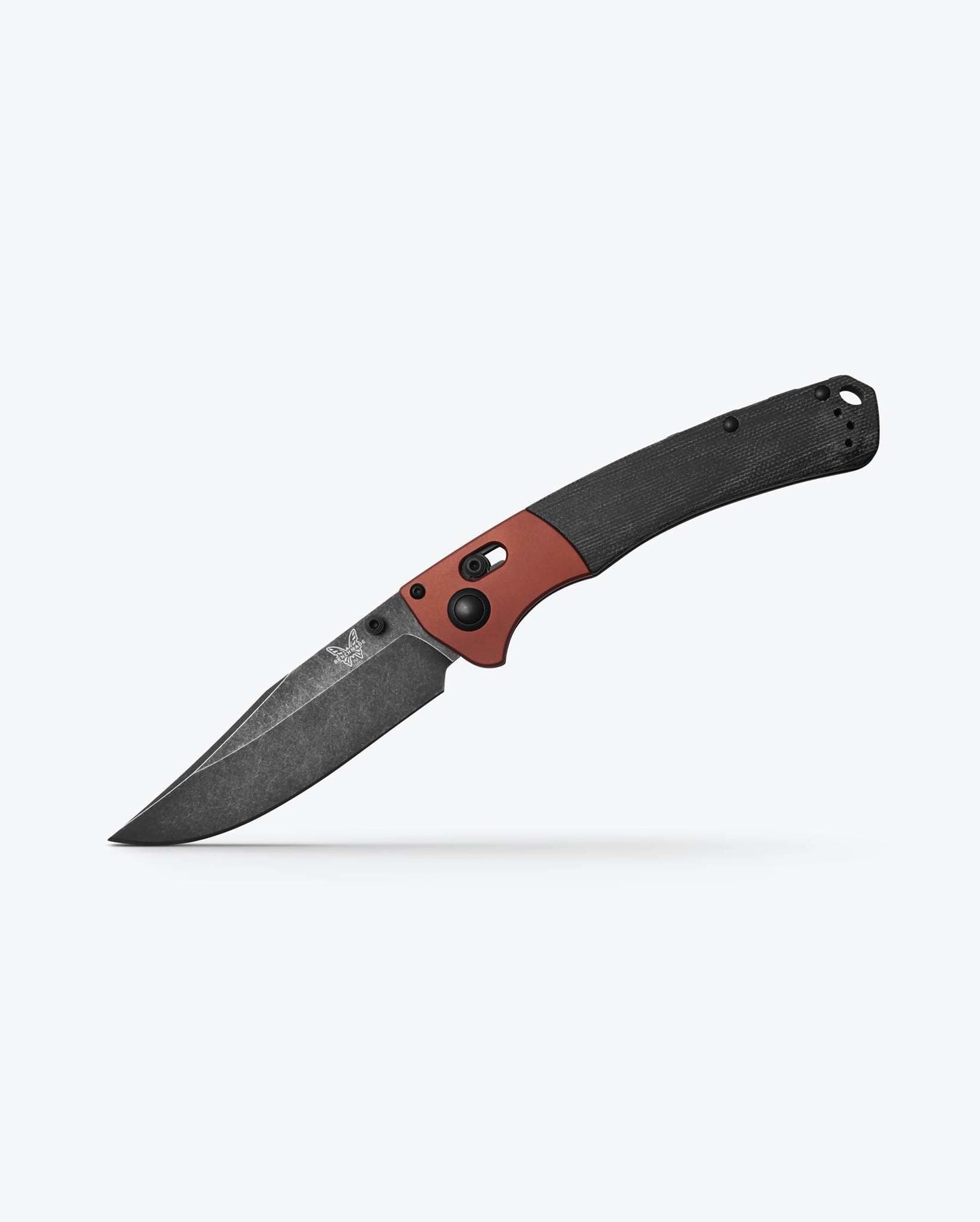Benchmade Crooked River 15080BK-04 open position showing CPM-MagnaCut DLC blade