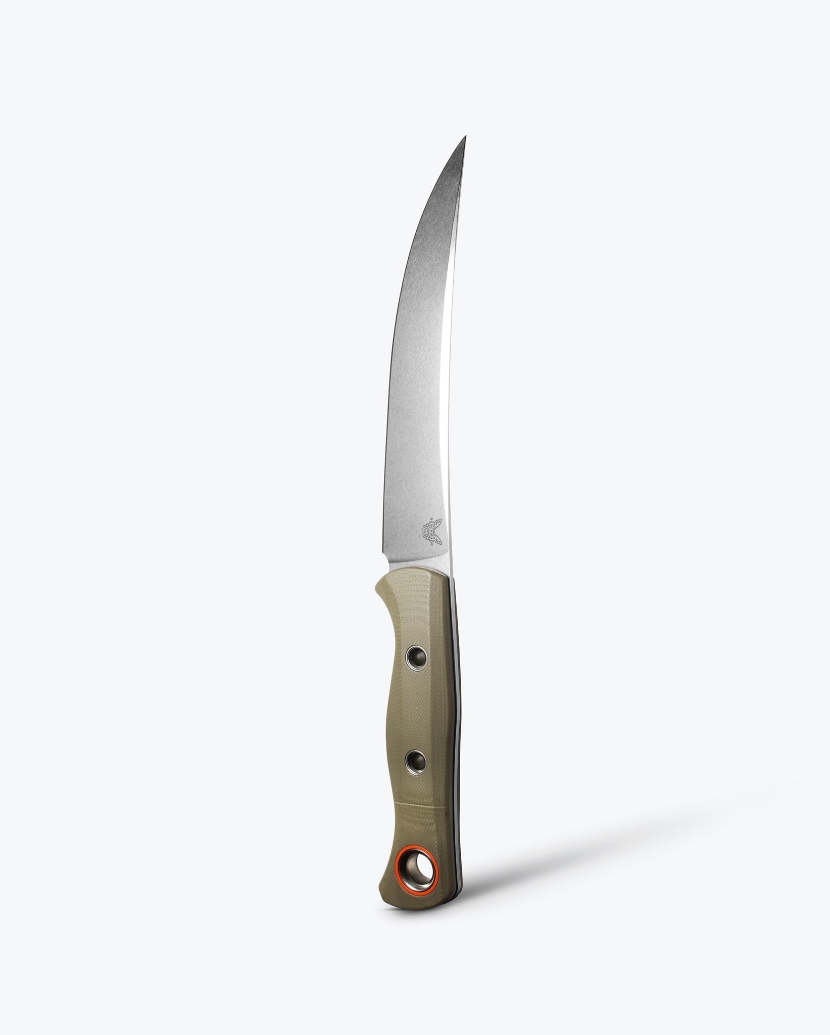 Benchmade Meatcrafter 15500-3 front view – 6″ CPM-S45VN trailing point fixed blade