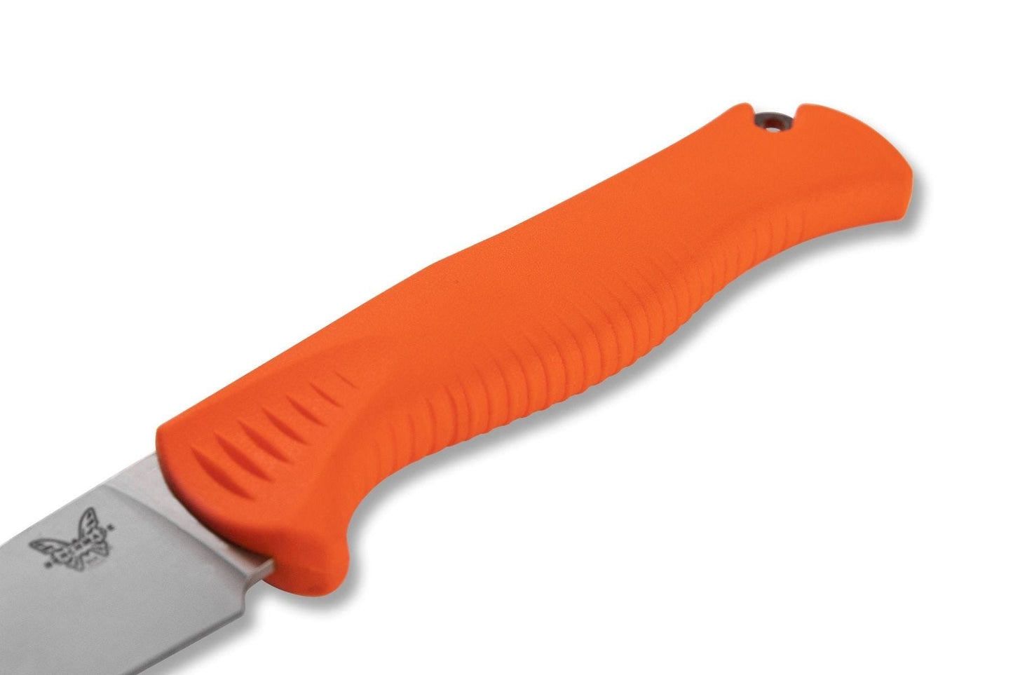 Benchmade Meatcrafter 15500 – 6″ CPM-154 Trailing Point Fixed Blade, Orange Santoprene