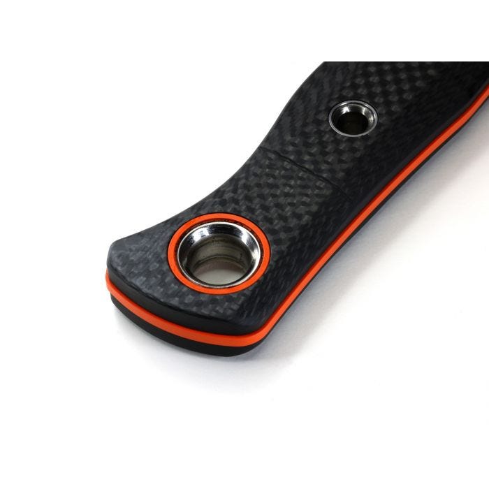 Benchmade Meatcrafter 15500OR-2 – 6.08″ CPM-S45VN Trailing Point Fixed Blade, Orange Blade, Carbon Fiber