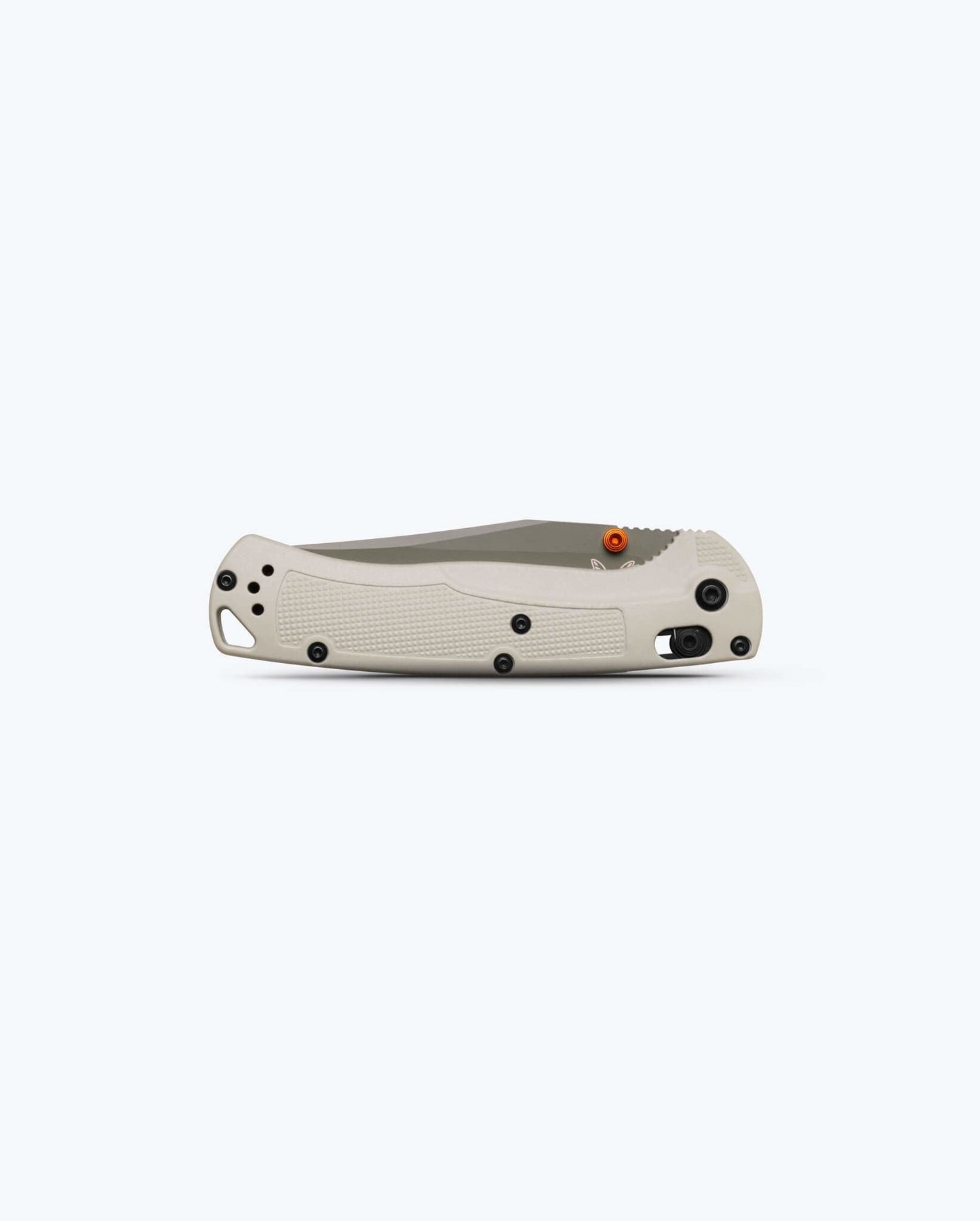 Benchmade Taggedout 15536GN-01 closed view – tan Grivory handle