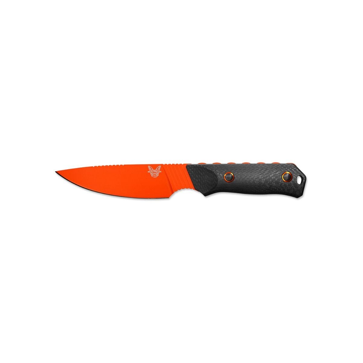 Benchmade Raghorn 15600OR – 4″ CPM-CruWear drop point ultralight fixed blade hunting knife, carbon fiber