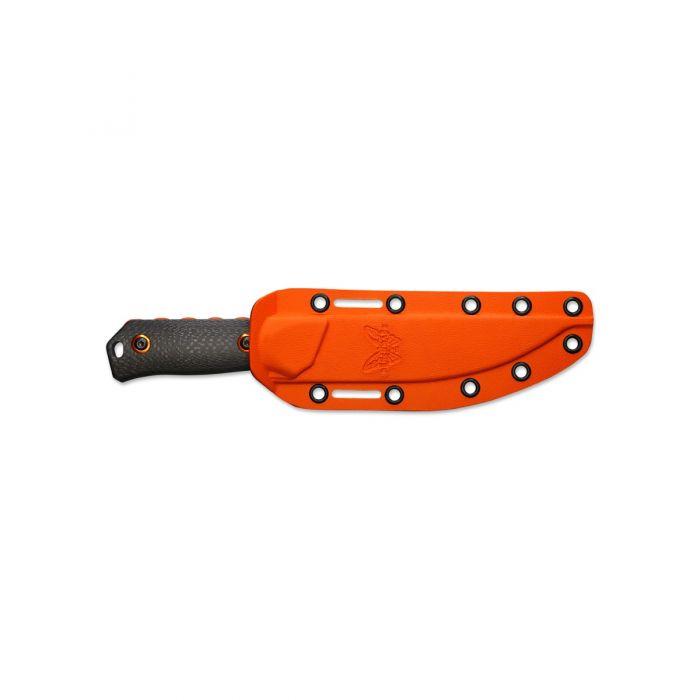 Benchmade Raghorn 15600OR – 4″ CPM-CruWear Drop Point Ultralight Fixed Blade Hunting Knife, Carbon Fiber