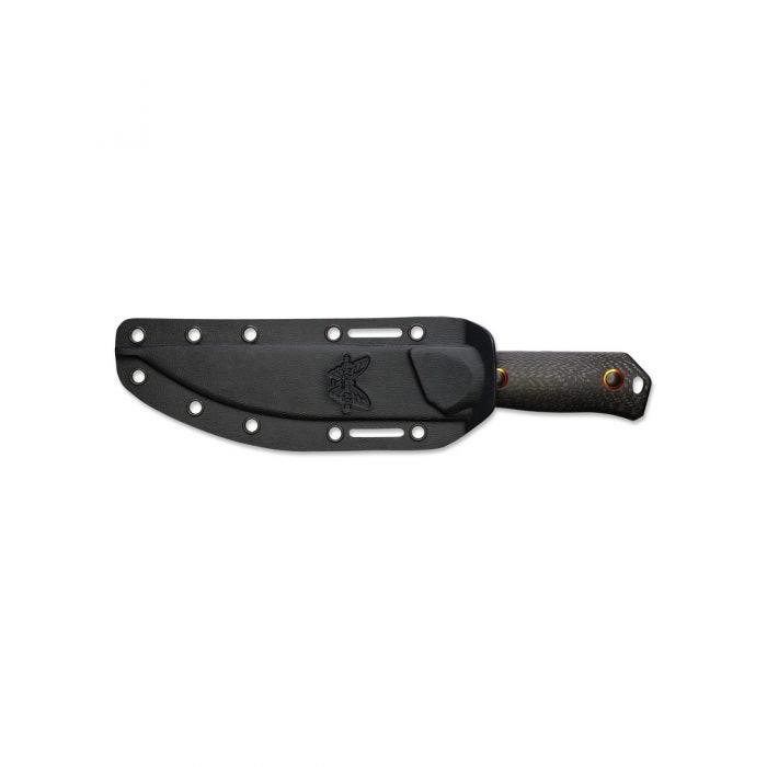 Benchmade Raghorn 15600OR – 4″ CPM-CruWear Drop Point Ultralight Fixed Blade Hunting Knife, Carbon Fiber
