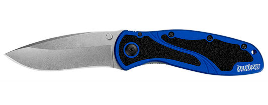 Kershaw Blur Navy Blue Stonewash 1670NBSW Assisted Folding Knife (3.4" Blade)